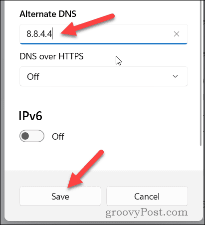 Ställ in alternativa DNS-inställningar i Windows 11