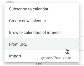 Lägga till en kalender med URL i Google Kalender