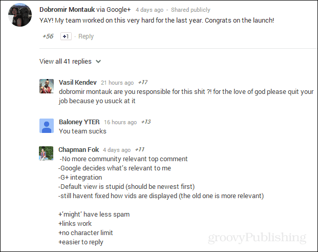 Ansökan om att återvända YouTube-kommentarer bort från Google+ Integration når 90 000 signaturer och växer
