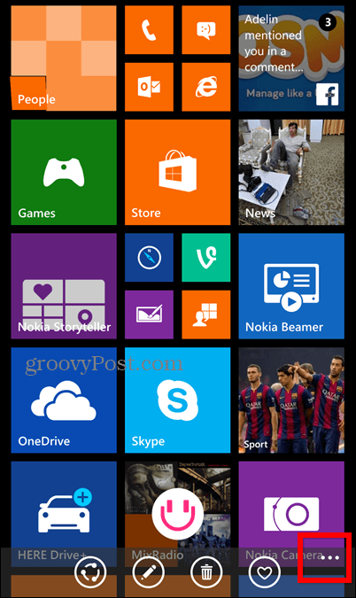 Windows Phone 8.1 skärmdump låsskärm
