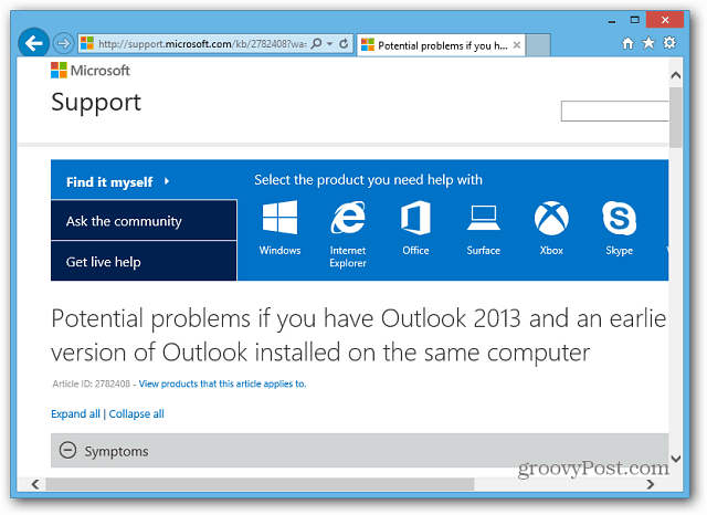 Microsofts support sida