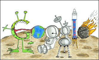 Natioanl första plats vinnare av Google 4 Doodle-tävlingen