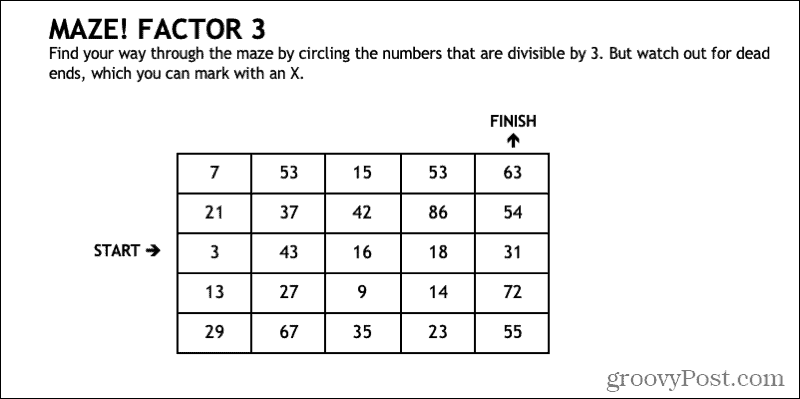 Math Maze Game