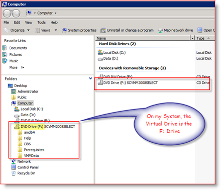 MagicISO Virtual Drive ISO Mount-exempel på Windows Server 2008