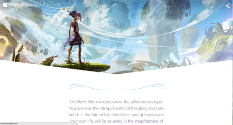 skärmdump för Microsoft-berättelser äventyr