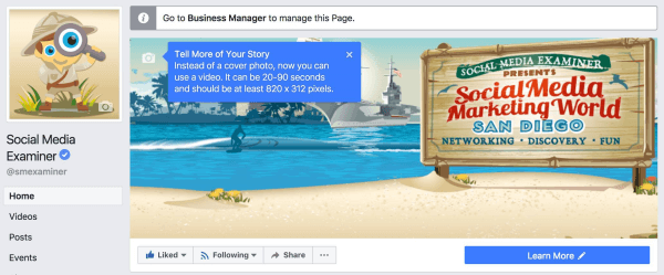 Facebook utökar möjligheten att ladda upp videor som omslagsbilder till fler sidor. 