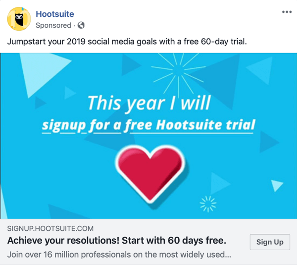 Facebook-annonstekniker som ger resultat, exempelvis av Hootsuite som erbjuder gratis testversion