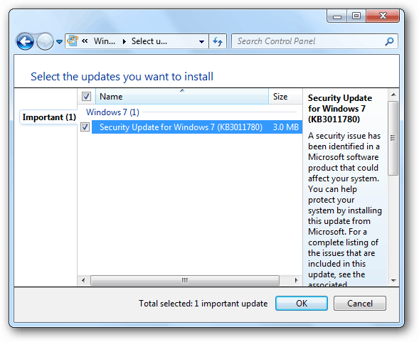 Microsoft Windows 7-uppdateringar