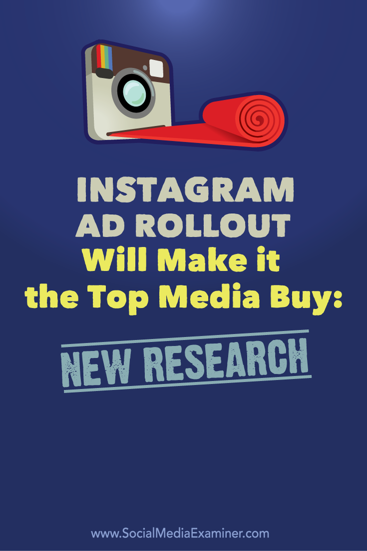 instagram annons utrullning media köp forskning