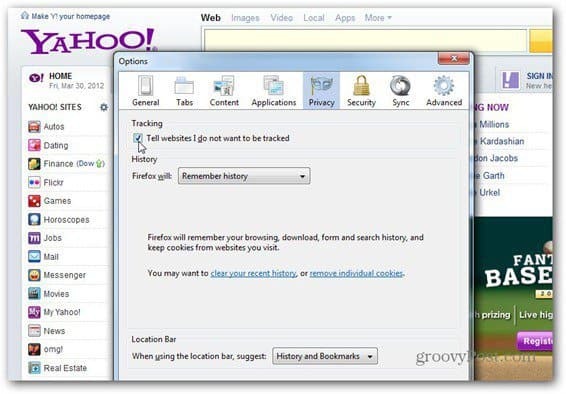 Yahoo-omfamningar spårar inte: Hur man aktiverar det