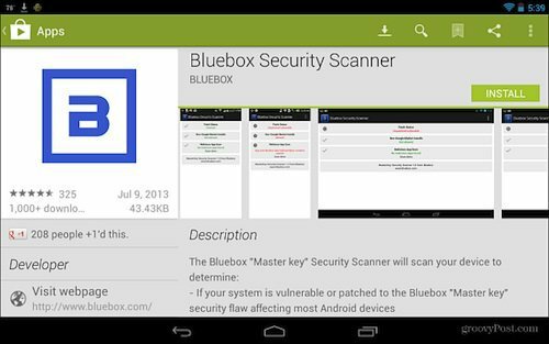 Bluebox Security Scanner Kontrollerar om din Android är korrigerad för "Master Key" -utnyttjandet