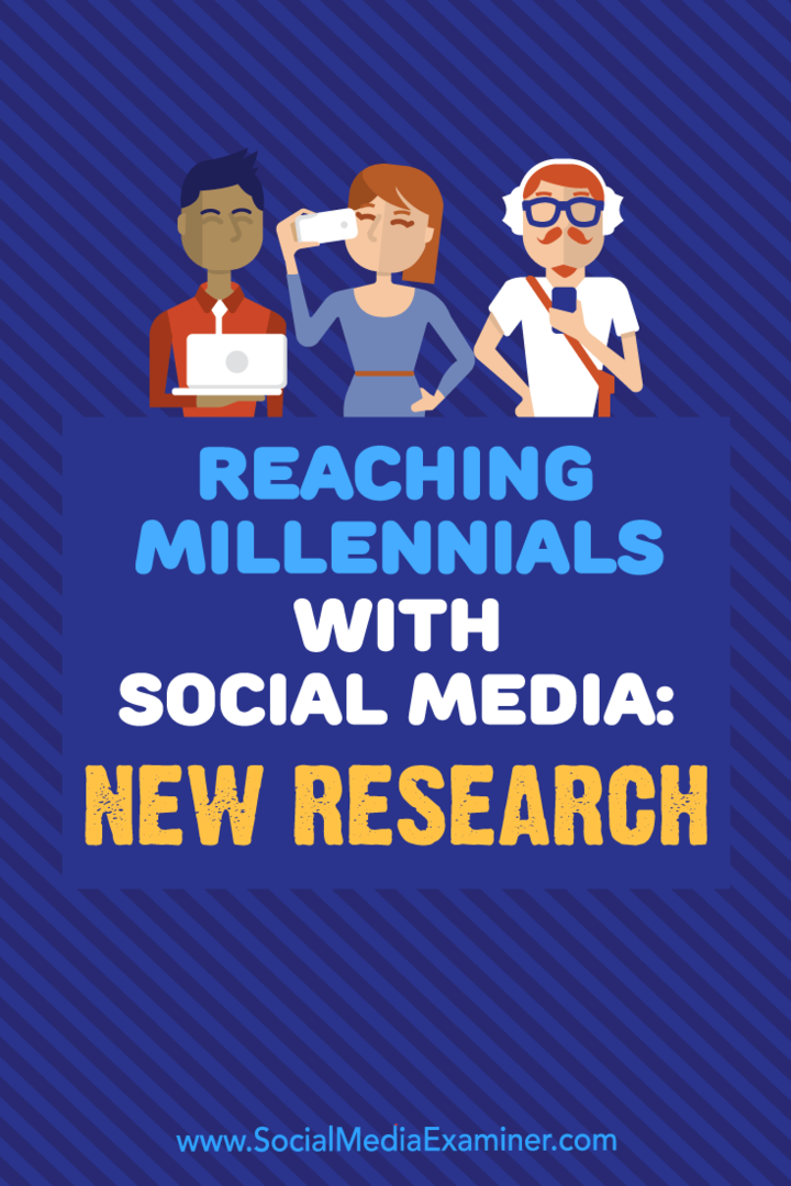 Nå millennier med sociala medier: Ny forskning av Michelle Krasniak på Social Media Examiner.