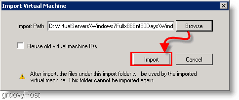 importera windows 7 evalluation virtual machine