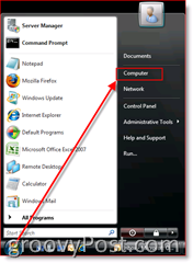 Öppna datorområdet i Windows Explorer - Windows 7, Vista och Windows Server 2008