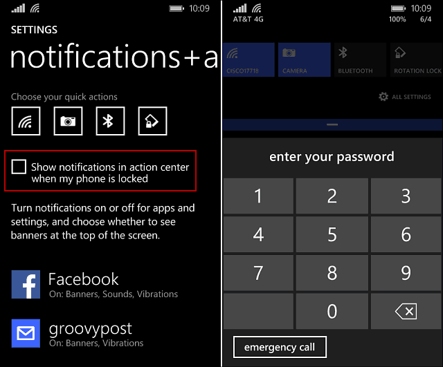 Windows Phone 8.1: Förhindra att folk ser aviseringar på låsskärmen