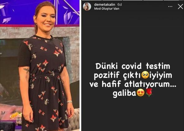 Efter sin ex-fru Okan Kurt fångade Demet Akalın också koronavirus!