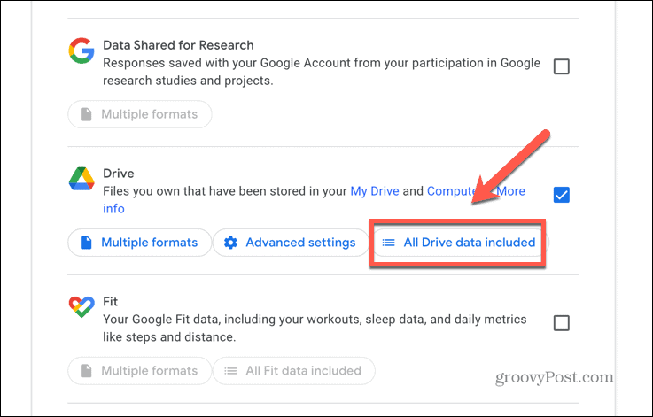 google takeout all data