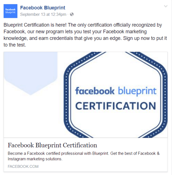 facebook blueprint-certifiering