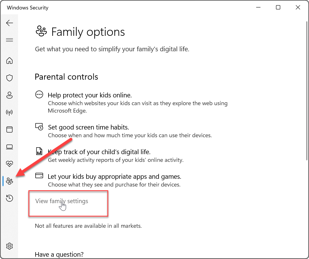 Alternativ för Windows Security Family