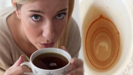 Hur kommer kaffefläcken ur koppen och koppen?