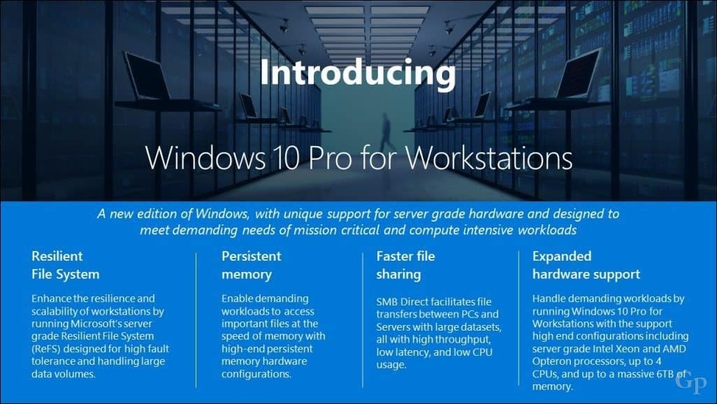 Microsoft introducerar ny Windows 10 Pro för Workstation Edition