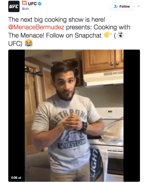 UFC: s videoledda matlagningsserie är populär bland tittarna.
