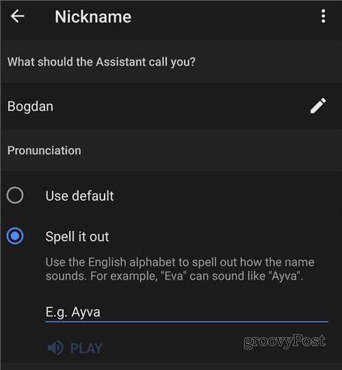 Google Starts namn uttalar