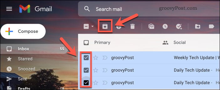 Arkivera e-postmeddelanden i Gmail