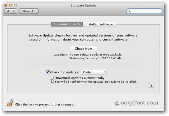 Konfigurera Apple OS X Lions programvaruuppdateringsfunktion