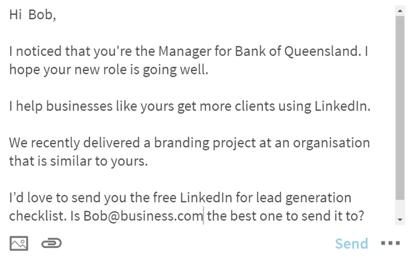 Skapa skript som du anpassar när du meddelar relevanta LinkedIn-anslutningar.