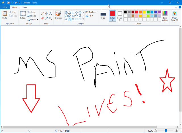 Microsoft Paint fortsätter att leva i Windows Store