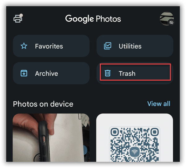 Återställ raderade foton på Android