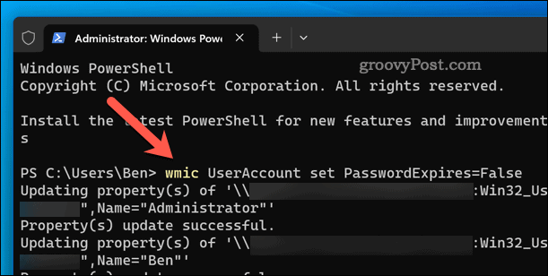 Ställ in lösenordsutgång för alla lokala konton på Windows 11