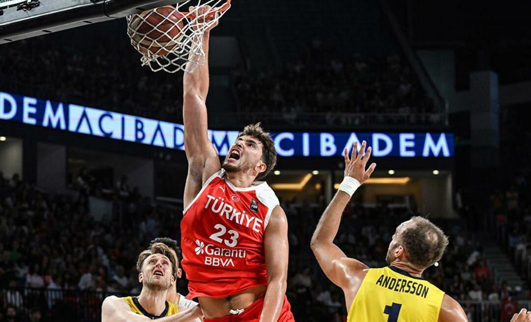 Den nationella basketspelaren Alperen Şengün startade Sverigematchen med böner! krossade sina rivaler