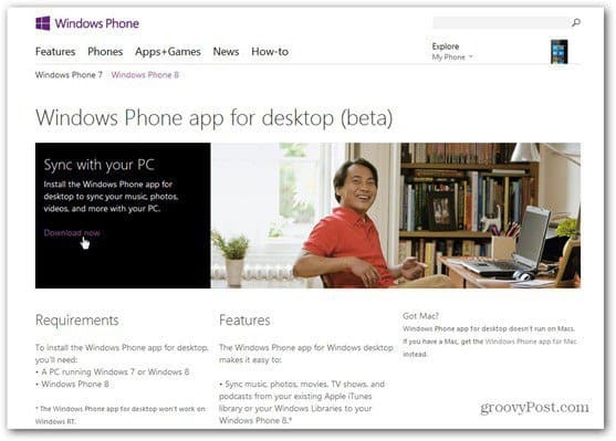 Windows Phone 8 nedladdning av programvara