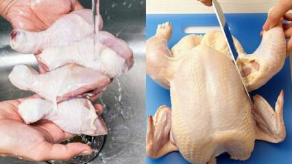Hur skär man lättast hela kycklingen?