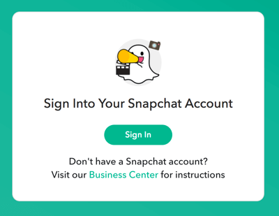 Logga in med dina Snapchat-inloggningsuppgifter.