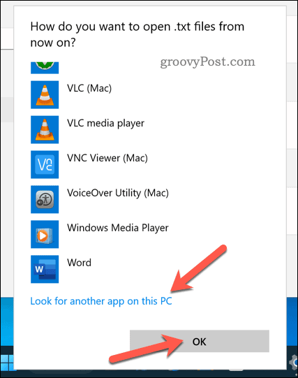 Välja ett program för att öppna en filtyp i Windows 11