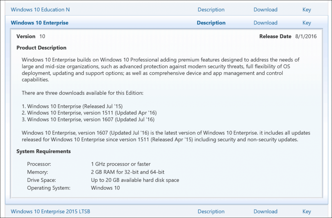 Windows 10 Volymlicens Produktnyckel VLSC Enterprise Education Pro
