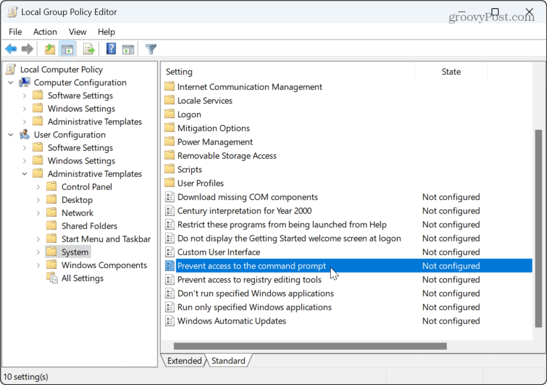 Hur man inaktiverar kommandotolken i Windows 11