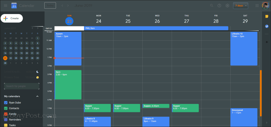 googlecalendar mörkt tema