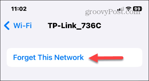 Glöm ett Wi-Fi-nätverk på en iPhone