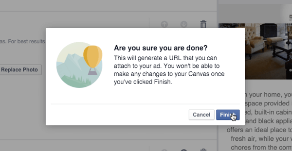 facebook canvas finish fråga