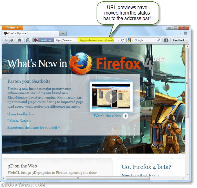 firefox 4 beta-skärmdump