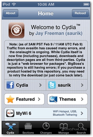 Välkommen till Cydia