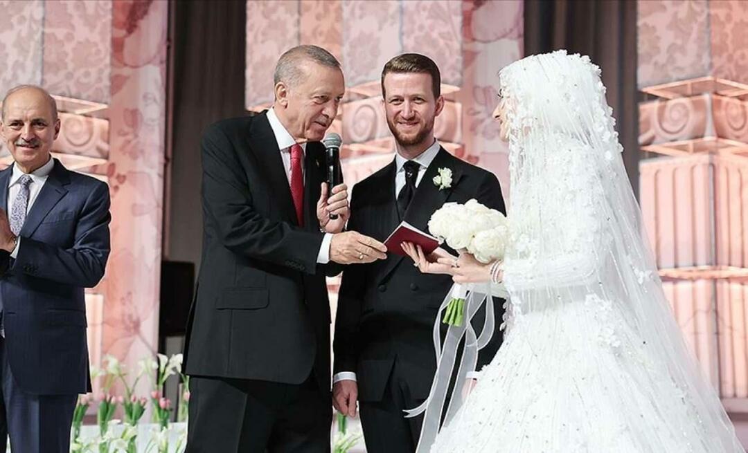 President Recep Tayyip Erdoğan var sin brorsons bröllopsvittne!
