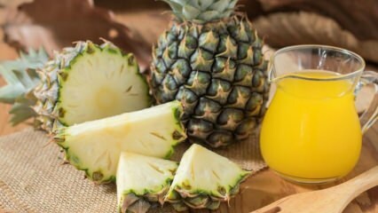Vilka är fördelarna med ananas och ananasjuice? Om du dricker ett vanligt glas ananasjuice?
