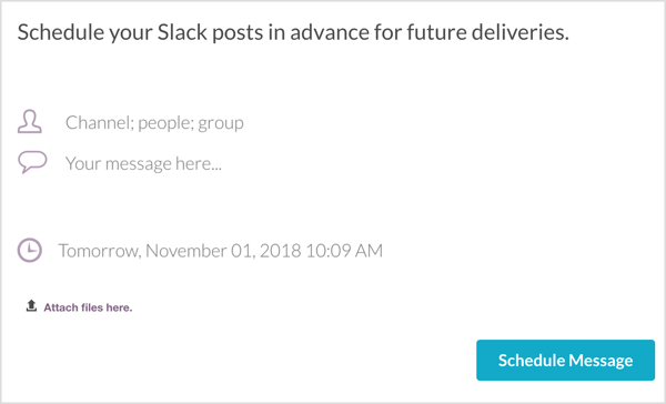 Planera ett Slack-meddelande med Convergely.