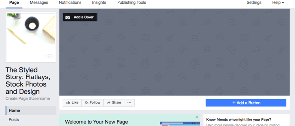 Ladda din profilbild till din nya Facebook-företagssida.