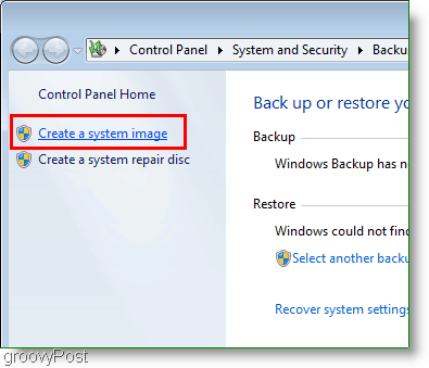 Windows 7: Skapa en systembildslänk